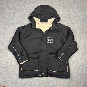 RTE ROMU PRIME BUCEKT Black Hooded Parka Utility Jacket Mens Size XL